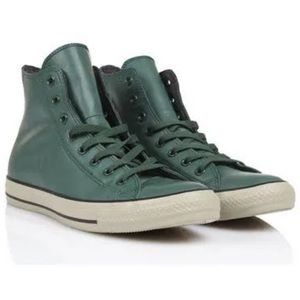 green rubber high top converse